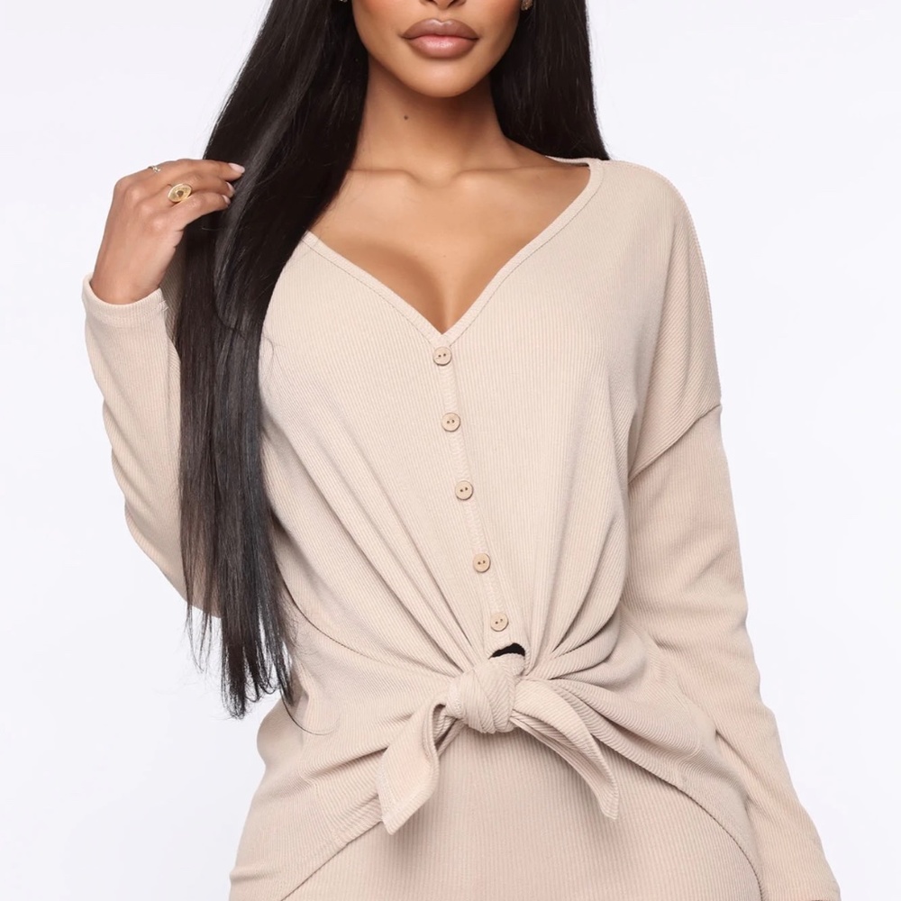 Taupe 2 Piece Set (Casually Dating Set)